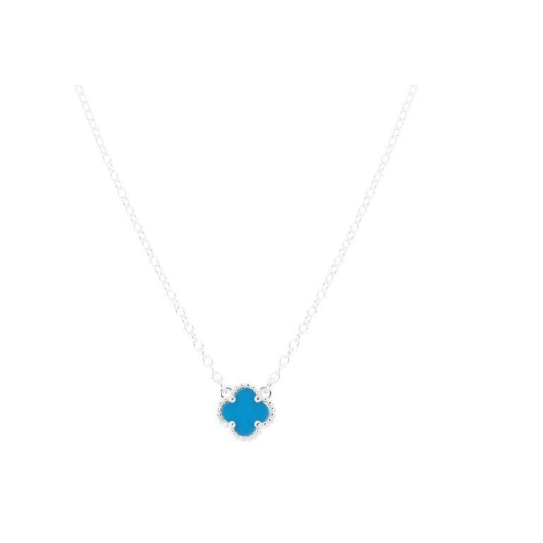 Colar Trevo Azul