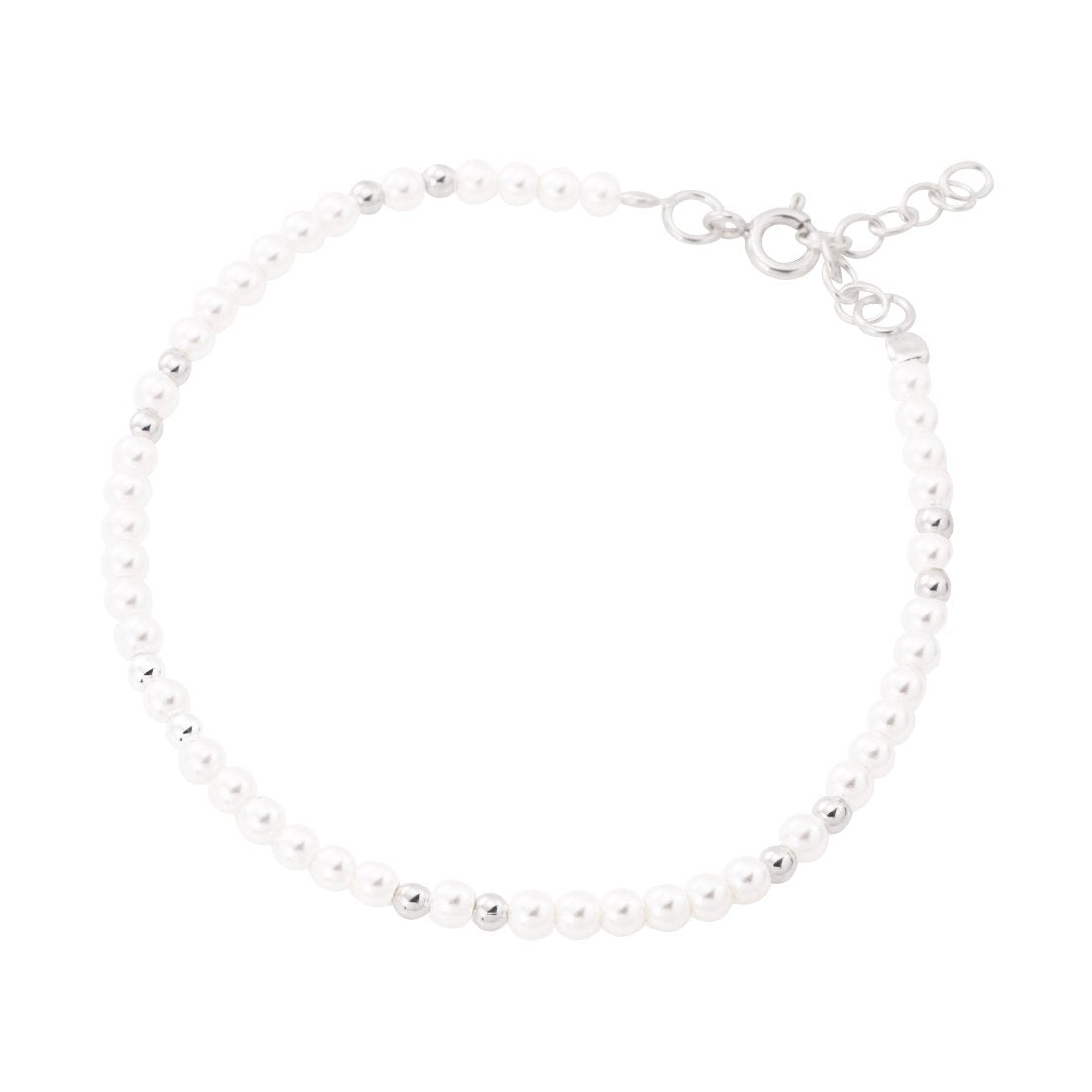 Pulseira Pérola Bolinhas Prata