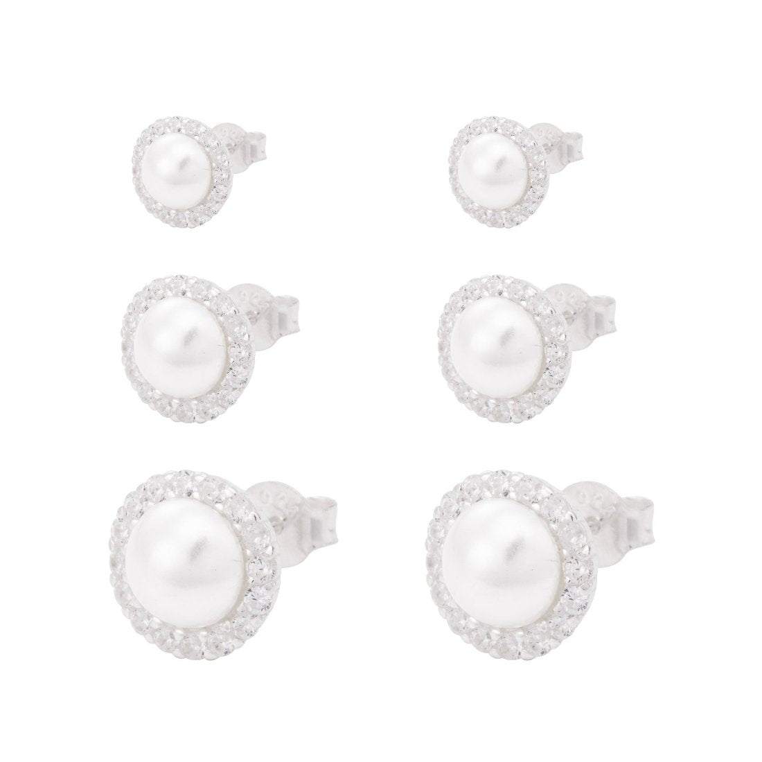 Brinco Trio de Pérolas Tereza