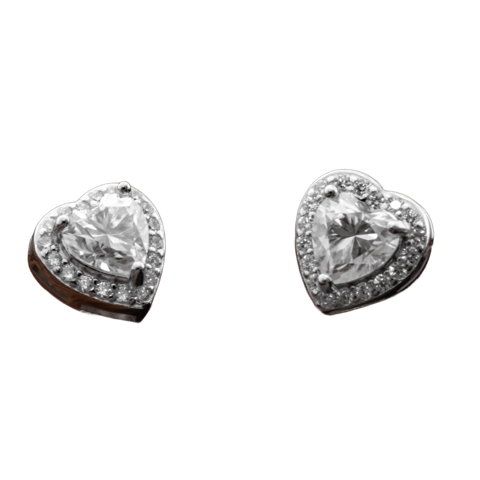 Brinco Coração Moissanite