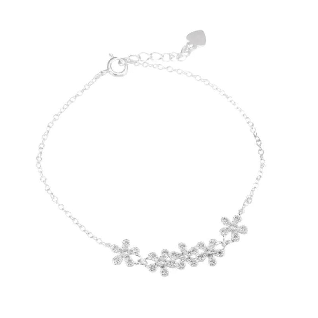 Pulseira Flores Cravejadas
