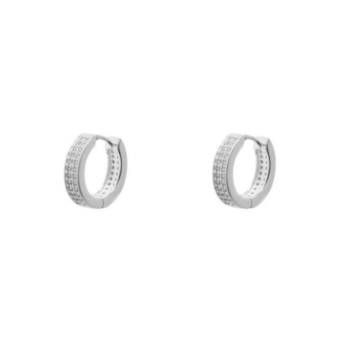 Brinco Argola Cravejada Prata G